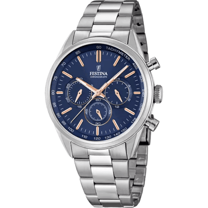 Festina Timeless Chronograph F16820-A - Chronograph - Strap Material Stainless Steel I Festina Watches USA