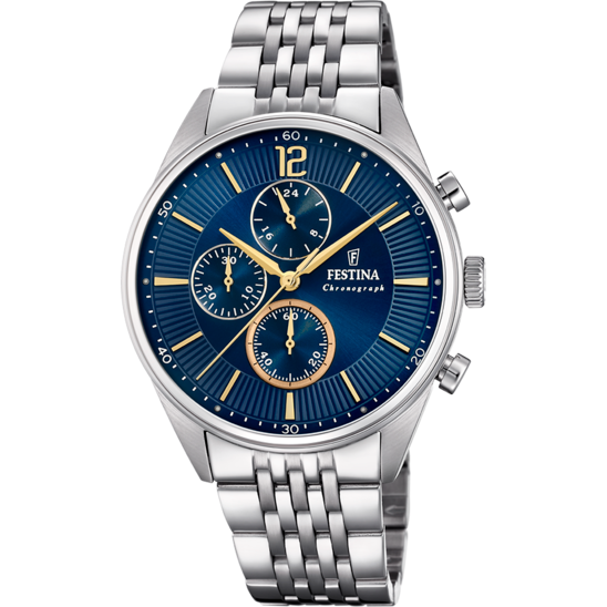 Festina Timeless Chronograph F20285-3 - Chronograph - Strap Material Stainless Steel I Festina Watches USA
