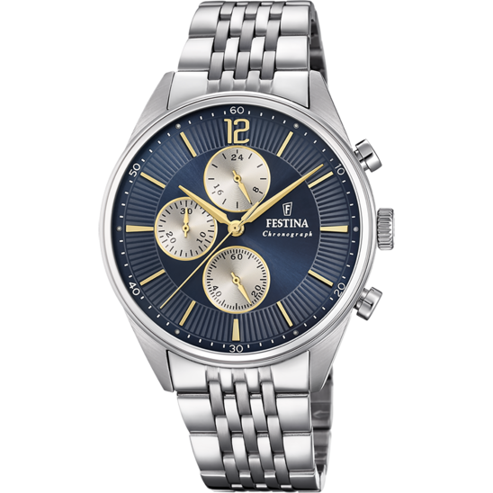 Festina Timeless Chronograph F20285-7 - Chronograph - Strap Material Stainless Steel I Festina Watches USA