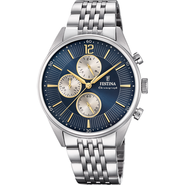 Festina Timeless Chronograph F20285-7 - Chronograph - Strap Material Stainless Steel I Festina Watches USA