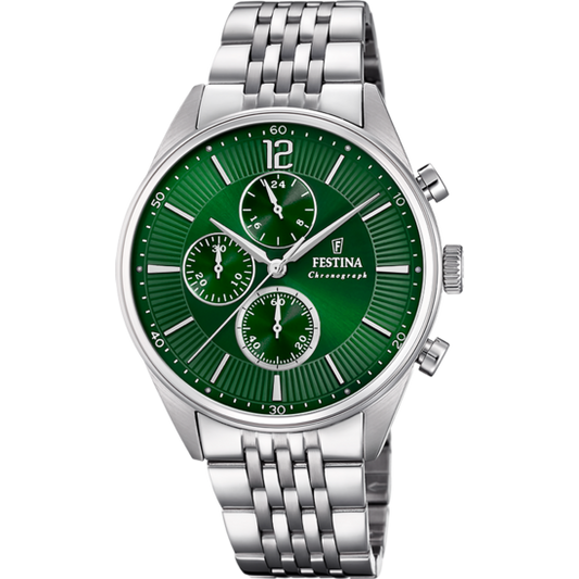 Festina Timeless Chronograph F20285-8 - Chronograph - Strap Material Stainless Steel I Festina Watches USA