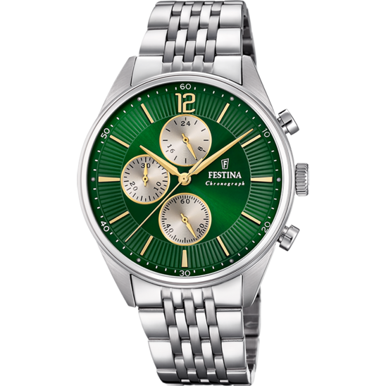 Festina Timeless Chronograph F20285-9 - Chronograph - Strap Material Stainless Steel I Festina Watches USA