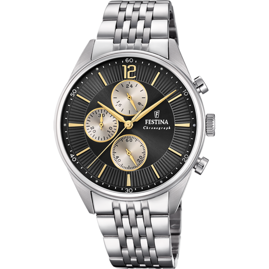 Festina Timeless Chronograph F20285-A - Chronograph - Strap Material Stainless Steel I Festina Watches USA