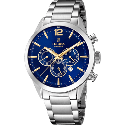 Festina Timeless Chronograph F20343-2 - Chronograph - Strap Material Stainless Steel I Festina Watches USA