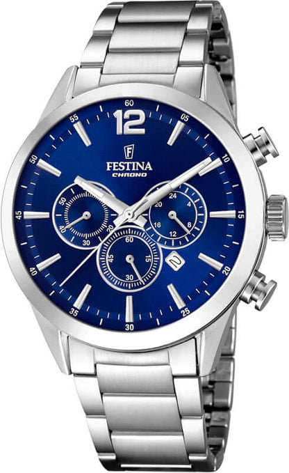 Festina Timeless Chronograph F20343-7 - Chronograph - Strap Material Stainless Steel I Festina Watches USA
