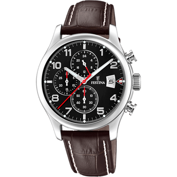 Festina Timeless Chronograph F20375-6 - Chronograph - Strap Material Leather I Festina Watches USA