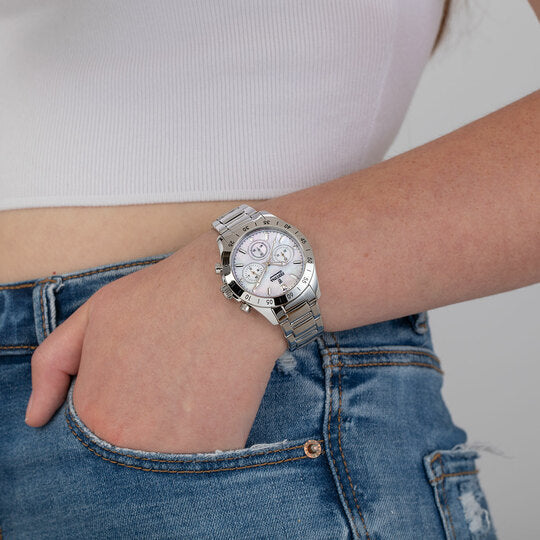 Festina Boyfriend Stainless Steel Chronograph Ladies Watch I Model F20397/1 Quartz Movement