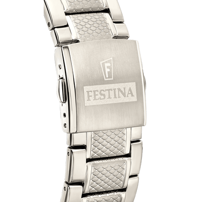 Chrono Sport F20439-1 | Water Resistance 100m/330ft - Strap Material Stainless Steel - Size 44 mm / Free shipping, 2 years warranty & 30 Days Return | Festina Watches USA