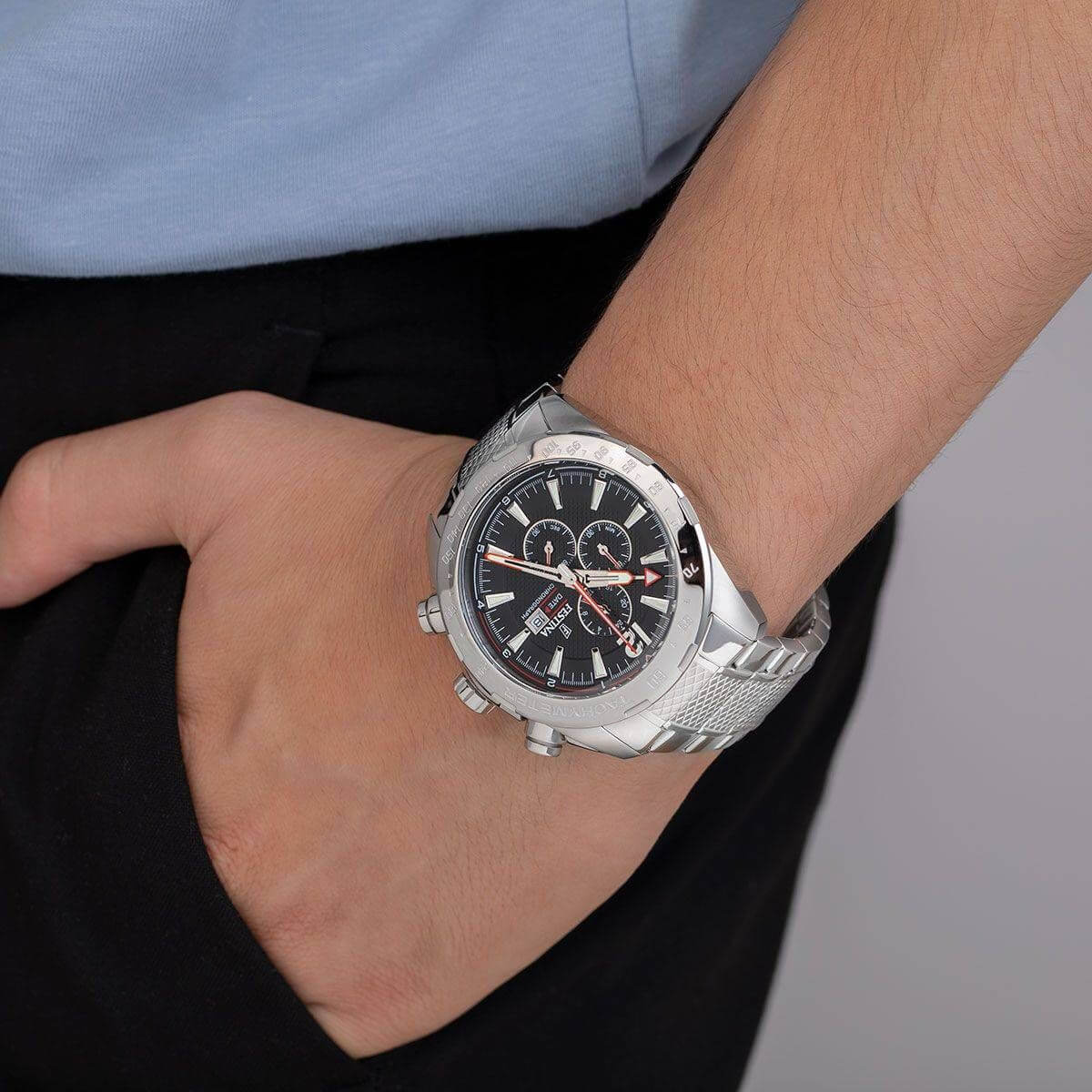 Chrono Sport F20439-4 | Water Resistance 100m/330ft - Strap Material Stainless Steel - Size 45 mm / Free shipping, 2 years warranty & 30 Days Return | Festina Watches USA