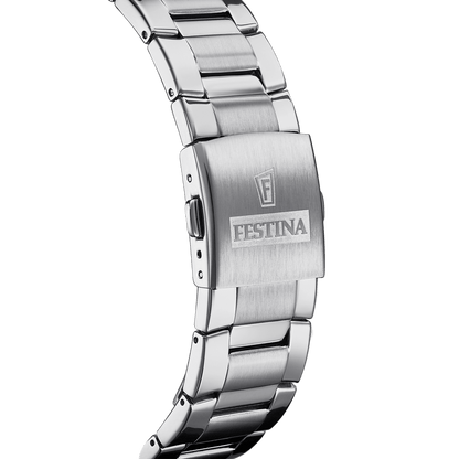 Chrono Sport F20463-4 | Water Resistance 100m/330ft - Strap Material Stainless Steel - Size 46 mm / Free shipping, 2 years warranty & 30 Days Return | Festina Watches USA