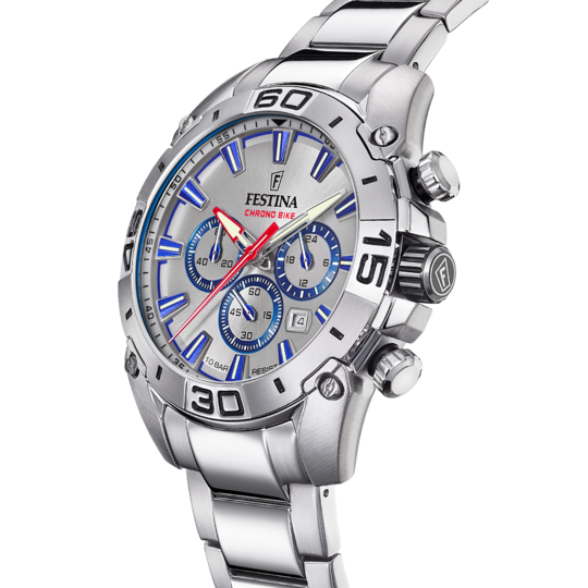 Festina Chrono Bike Stainless Steel Chronograph Mens Watch I Model F20543/1 Quartz Movement