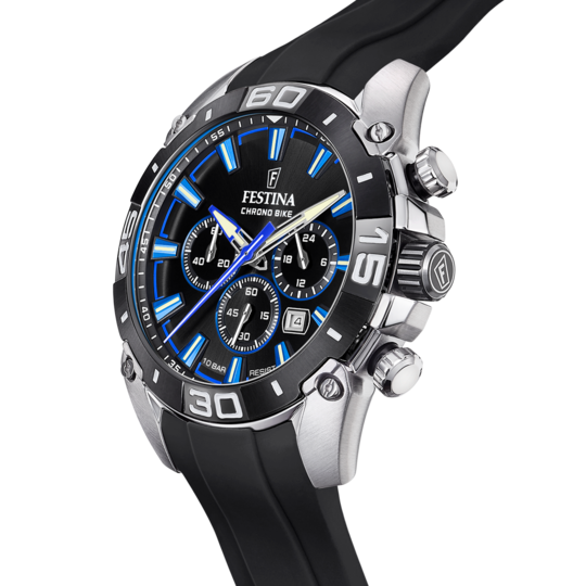 Festina Chrono Bike Rubber Chronograph Mens Watch I Model F20544/2 Quartz Movement