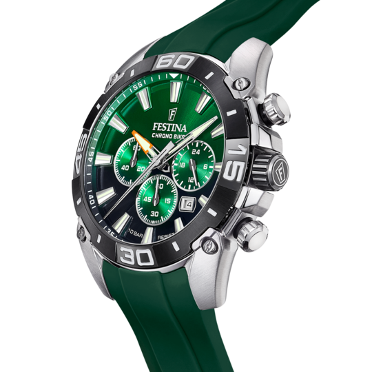 Festina Chrono Bike Rubber Chronograph Mens Watch I Model F20544/3 Quartz Movement