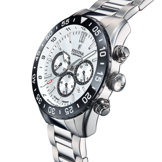Festina Ceramic Chronograph Mens Watch I Model F20575/1 Quartz Movement