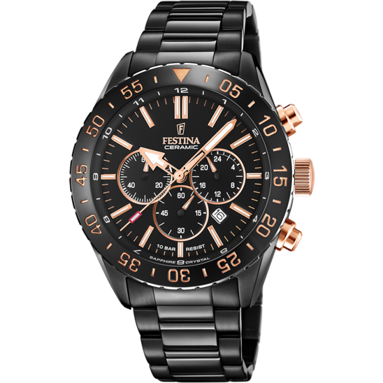 Festina Ceramic F20577-1 - Chronograph - Strap Material Stainless Steel I Festina Watches USA