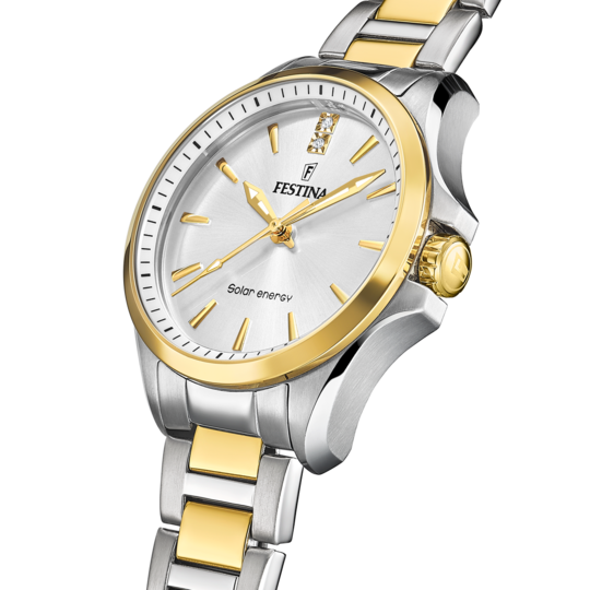 Festina Solar Energy Stainless Steel Analog (Solar Energy) Ladies Watch I Model F20655/2 Quartz Solar Movement