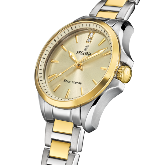 Festina Solar Energy Stainless Steel Analog (Solar Energy) Ladies Watch I Model F20655/3 Quartz Solar Movement