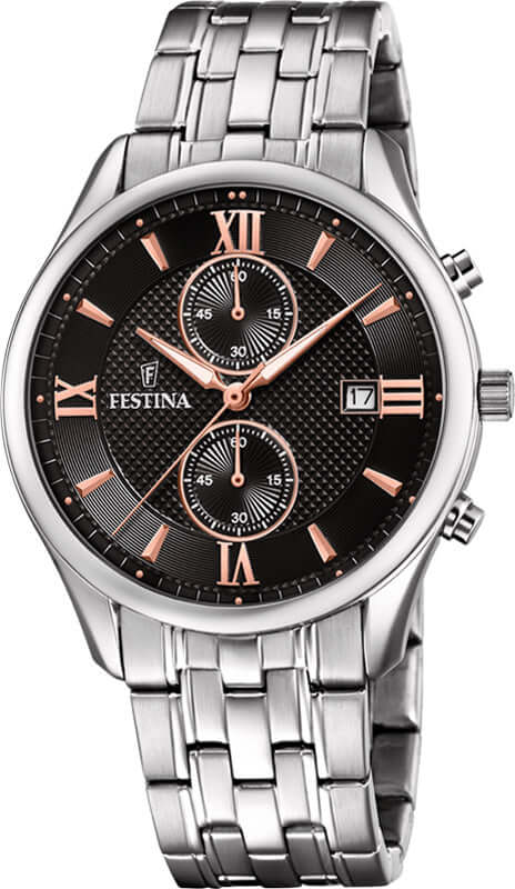 Festina Timeless Chronograph F6854-7 - Chronograph - Strap Material Stainless Steel I Festina Watches USA