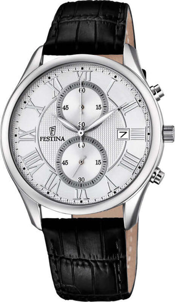 Festina Retro F6855-1 - Chronograph - Strap Material Leather I Festina Watches USA